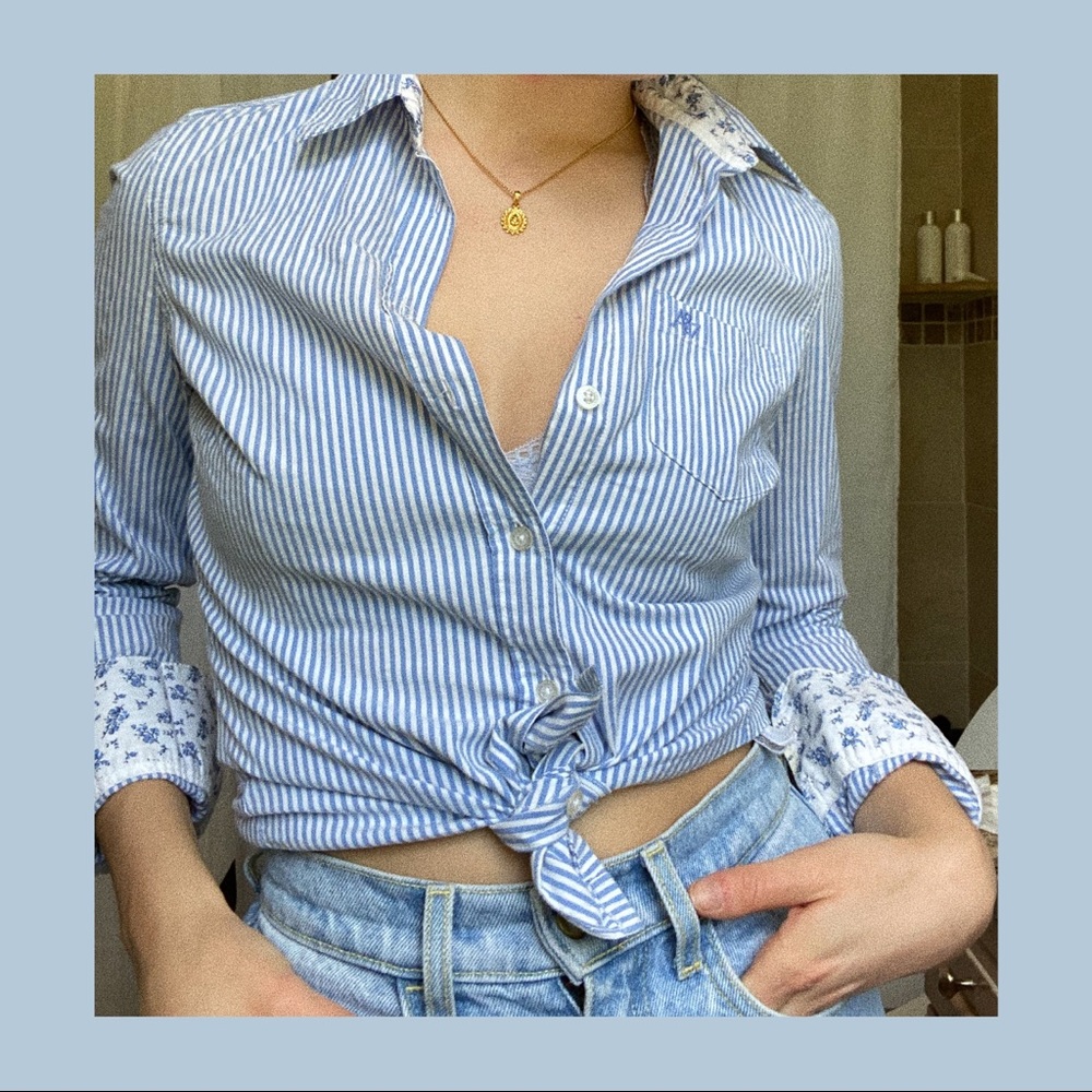 Blue Striped Button Down